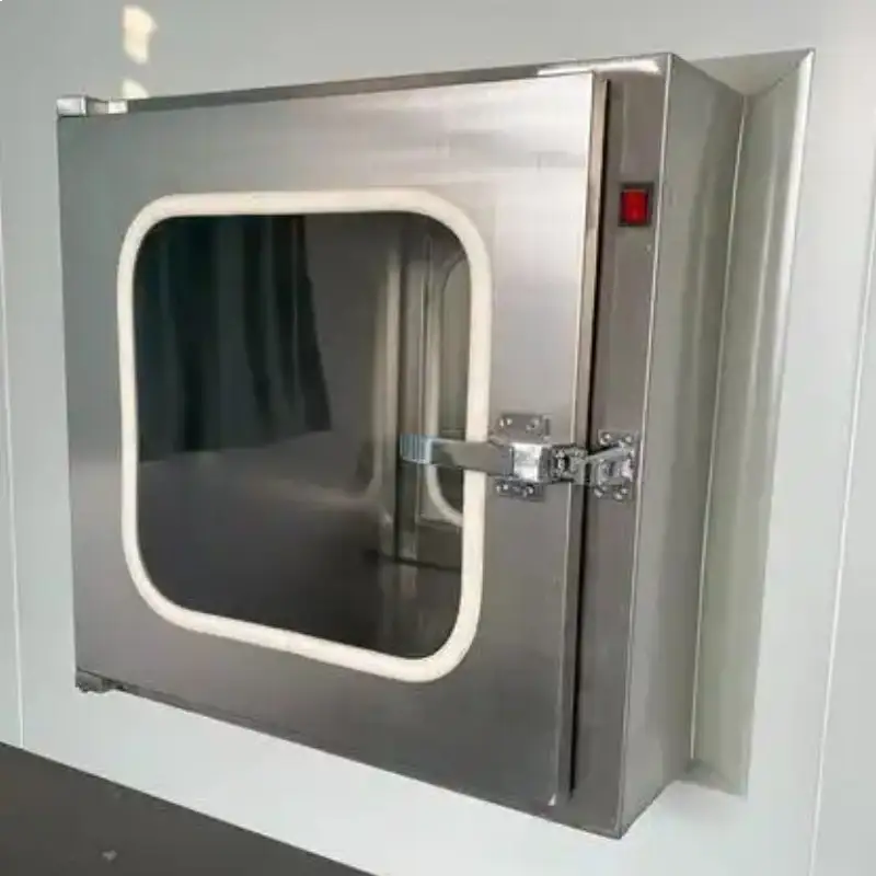 Static Pass Box – Front View with Stainless Steel Frame and Dual Interlocked Doors